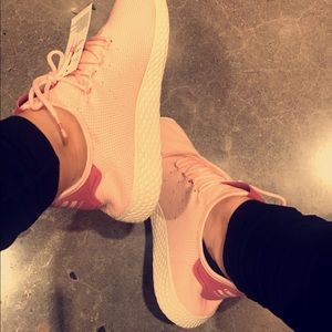 Pink Addidas sneakers